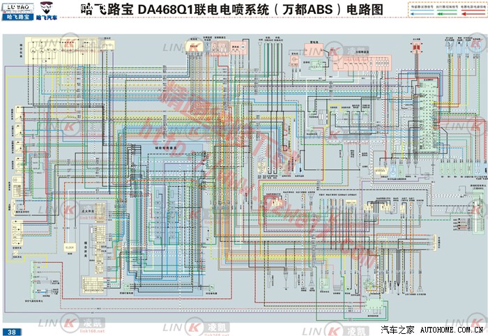 哈飞路宝7100和7110原厂全车电路图