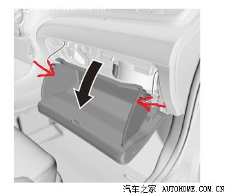 手套箱易掉进东西怎么卸下?请上图