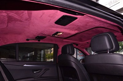 5系骚红翻毛皮顶棚作业