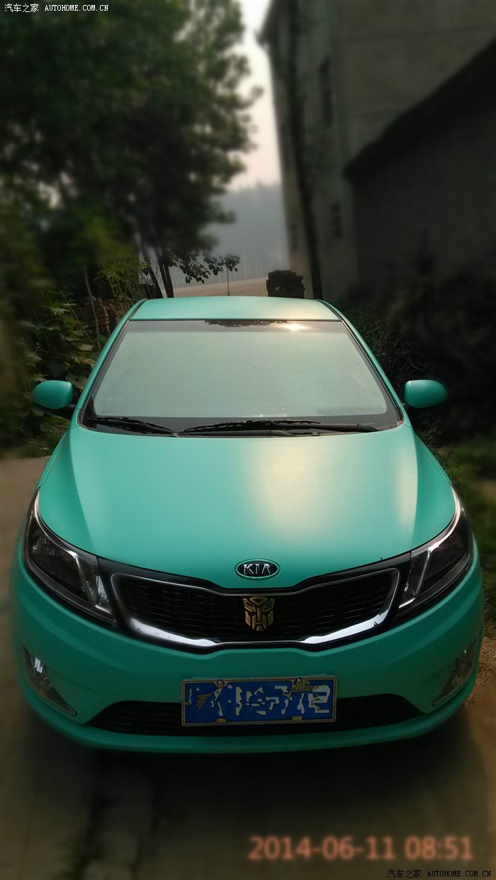 【图】自己动手k2改色蒂芙尼兰_起亚k2论坛_汽车之家论坛