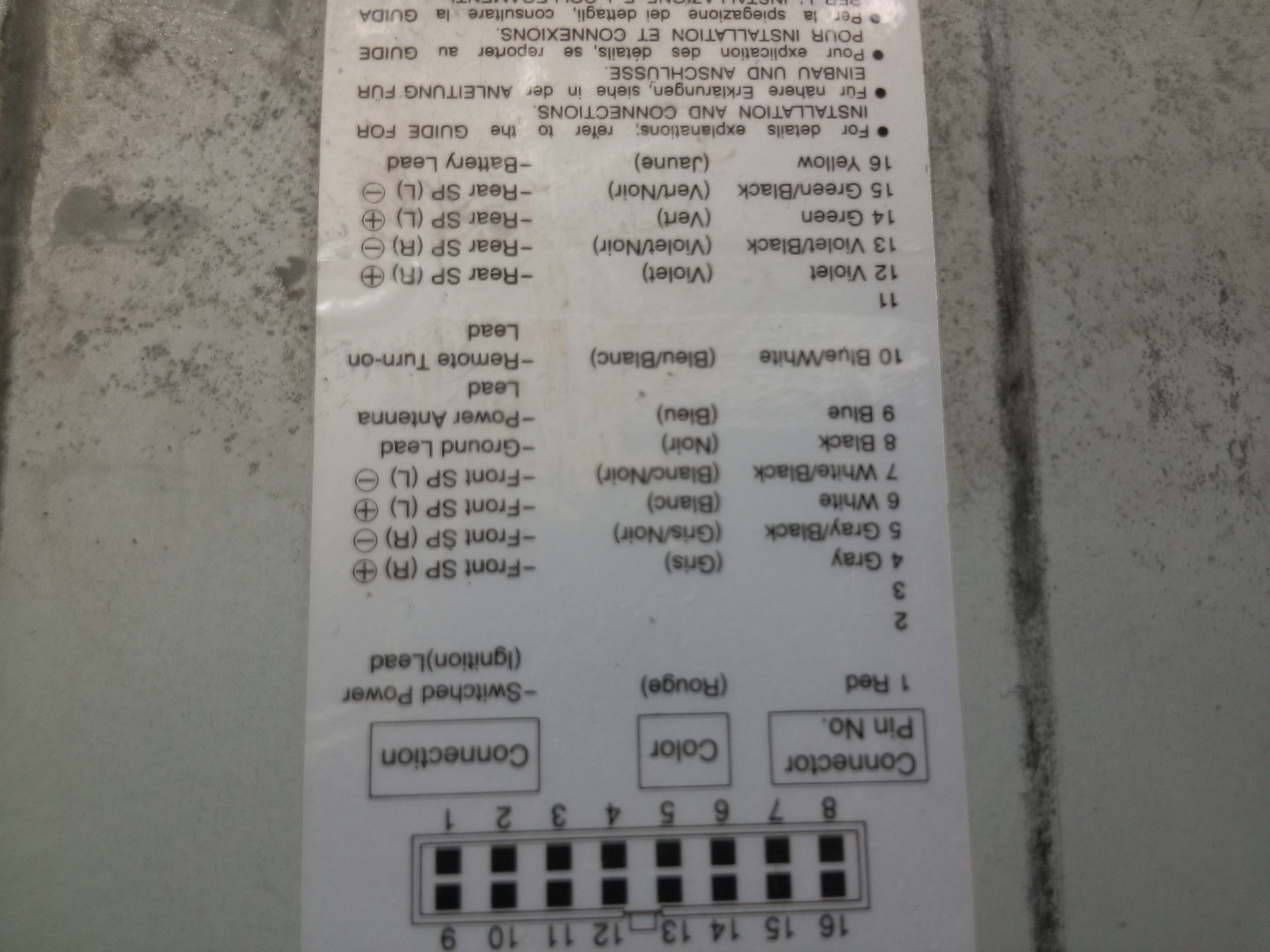 求教阿尔派9801cd.哪一组能接功放的输出,到底在哪里?