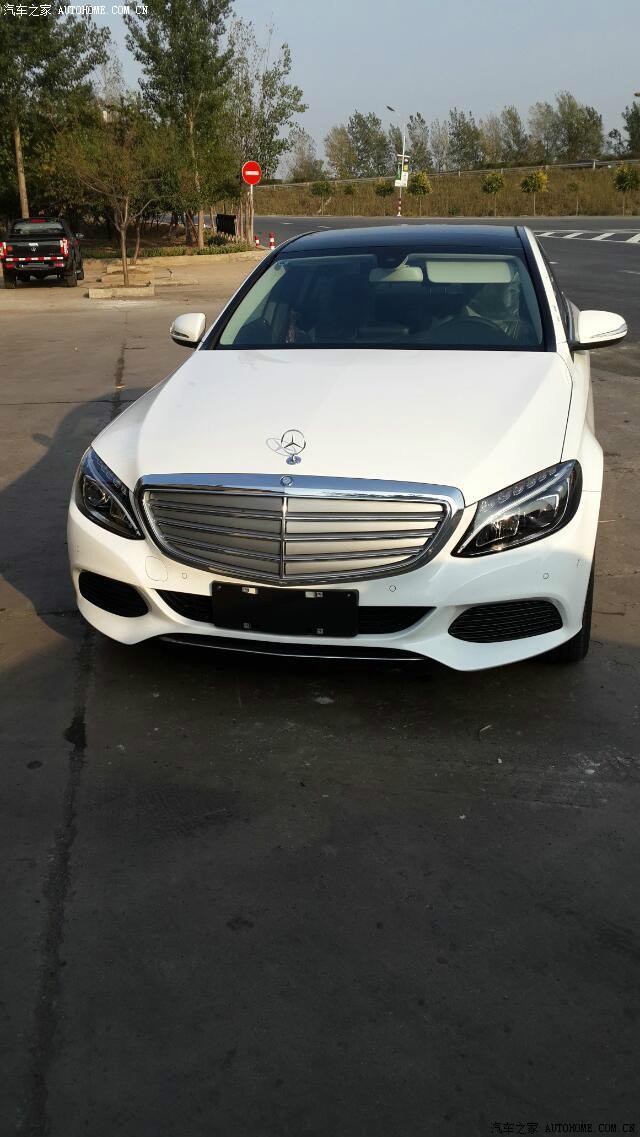 【图】今天迎来新的小白~立标~白车黑内~_奔驰c级论坛_汽车之家论坛
