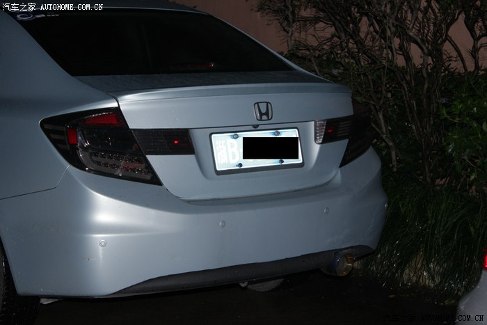 【图】全熏黑美版led尾灯装车_思域论坛_汽车之家论坛