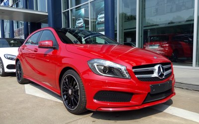 a200 红色amg加装版提车作业,多图申精_奔驰a级论坛_手机汽车之家