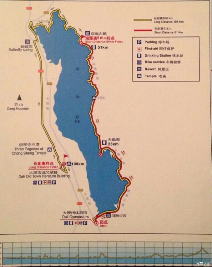 下周准备去大理 骑车环洱海,求具体路线,时间!