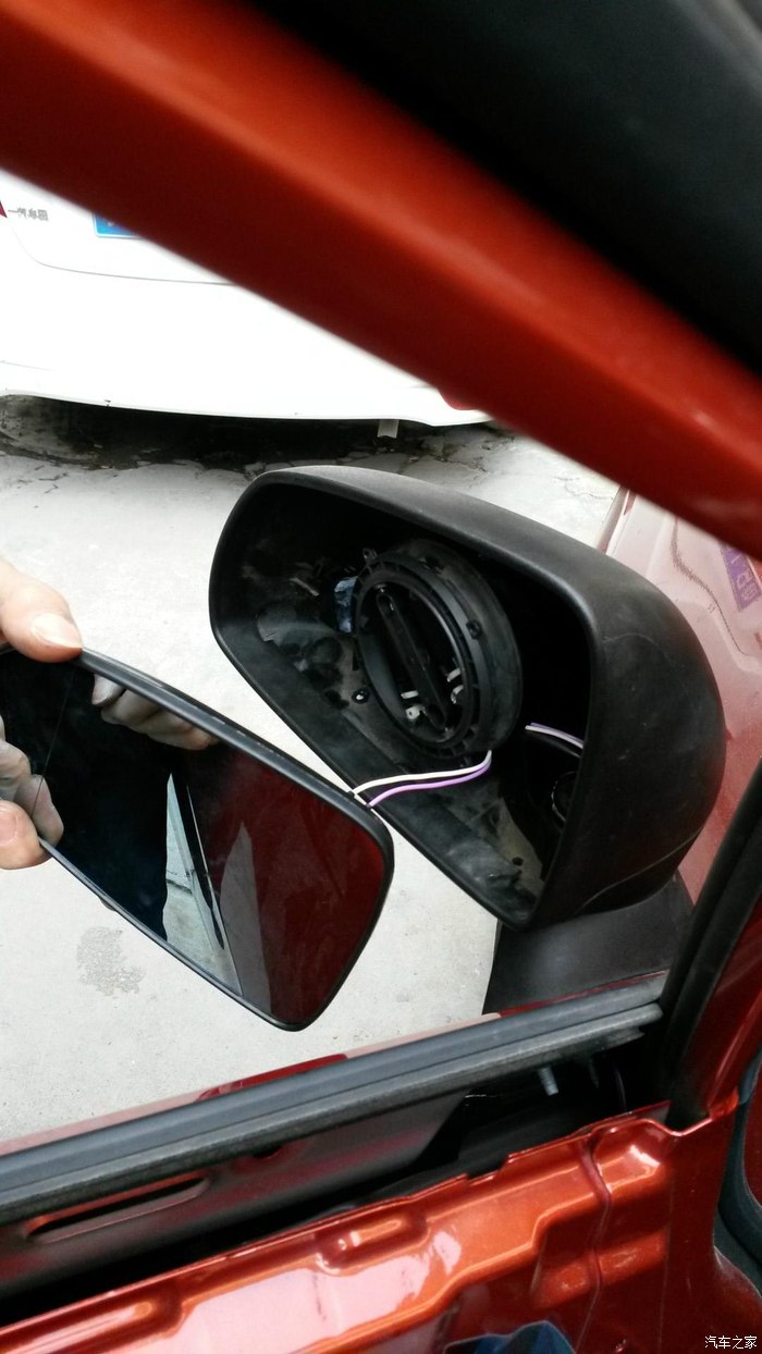 论坛首台改装曲面电加热后视镜详细作业