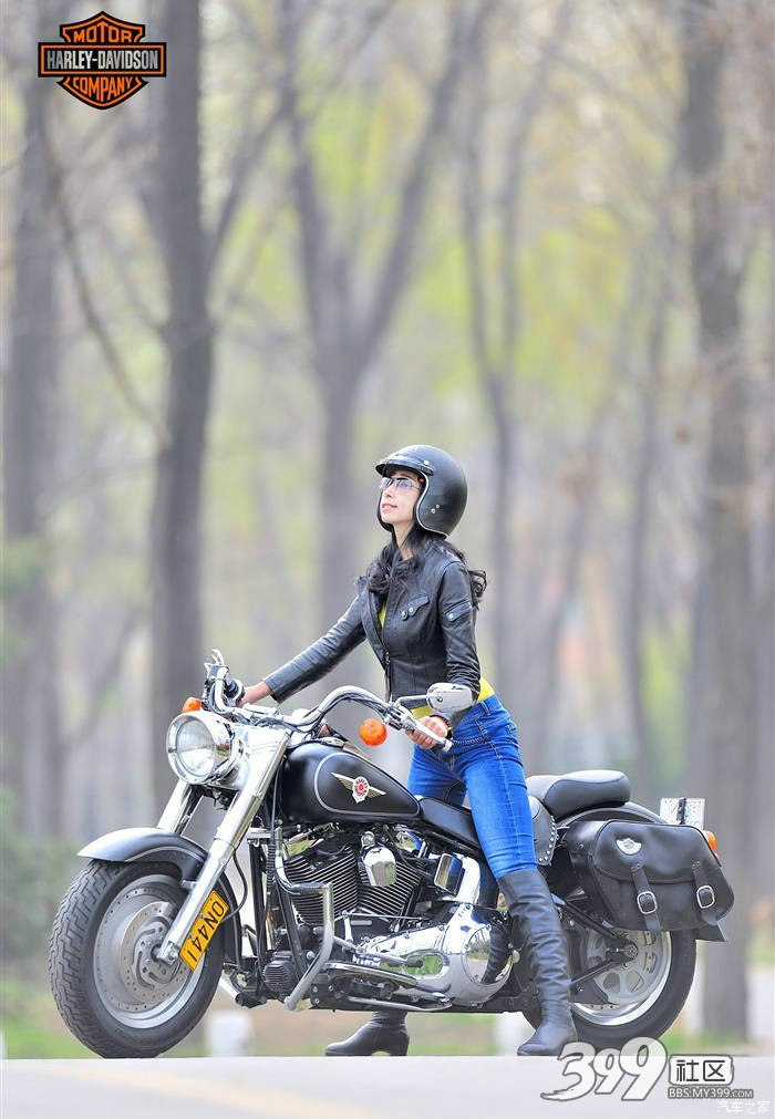 哈雷女士摩托车女性图片