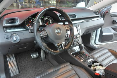 2014款大众cc内饰方向盘碳纤维改装分享