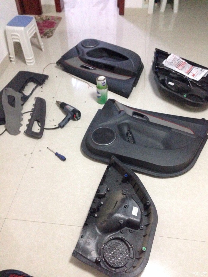 科鲁兹内饰门板包皮作业自己动手爽