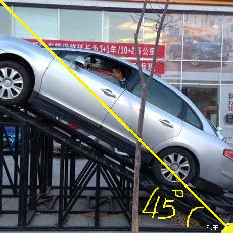 根据楼主的图片, 45度坡应该是这样的.