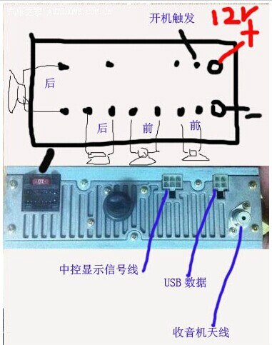 16针通用机接线定义图图片