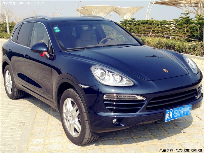 新年提车蓝色卡宴2014年款