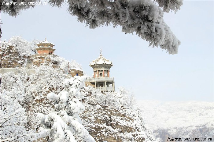 5a级风景名胜甘肃平凉崆峒山雪景