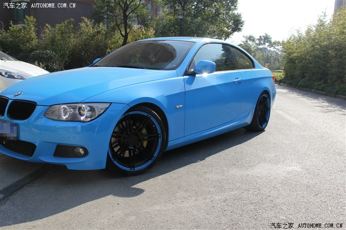 【图】e92 335i 改色贴(baby blue)_宝马3系论坛_汽车之家论坛
