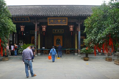 西溪湿地里的洪氏宗祠.