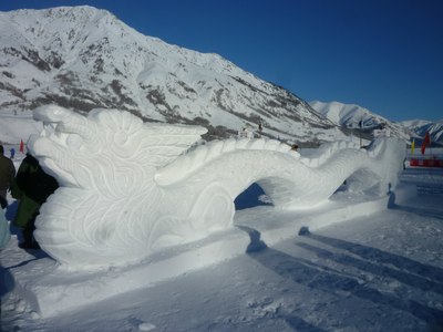 雪雕看就汉文化图瓦人图腾龙