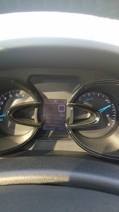 显示的平均油耗,提车时第一次加油时的公里数为8公里