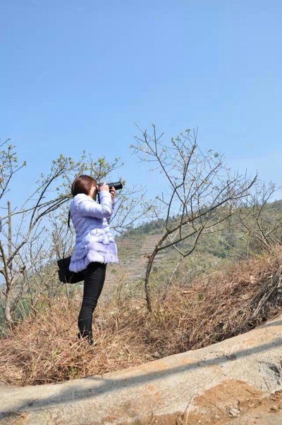 诏安赏梅拍美女游金光明寺