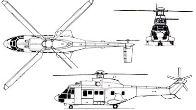 直升机三视图