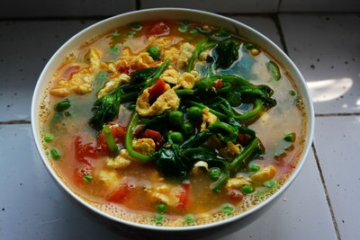舌尖上的c5论坛——嫩豌豆鸡蛋番茄汤