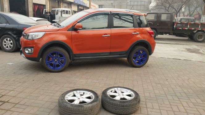 【图】小四改装17轮毂作业啦_长城m4论坛_汽车之家论坛