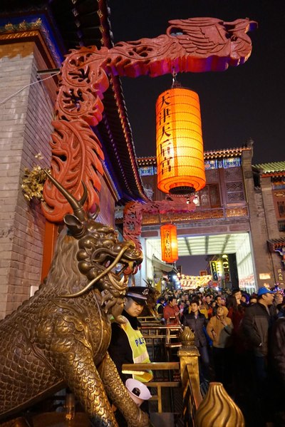 天津古文化街灯会图片