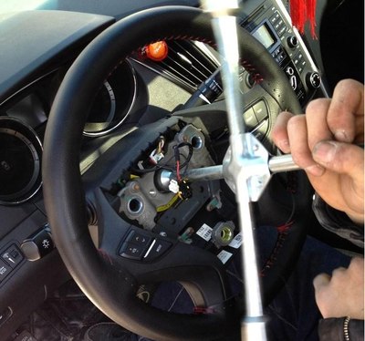 索纳塔八 改装多功能十键方向盘 全过程记录!