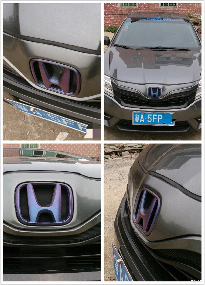 中网车标改色不同角度不同色调赞