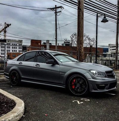 c级改装c63 amg 205黑色高性能原厂轮毂