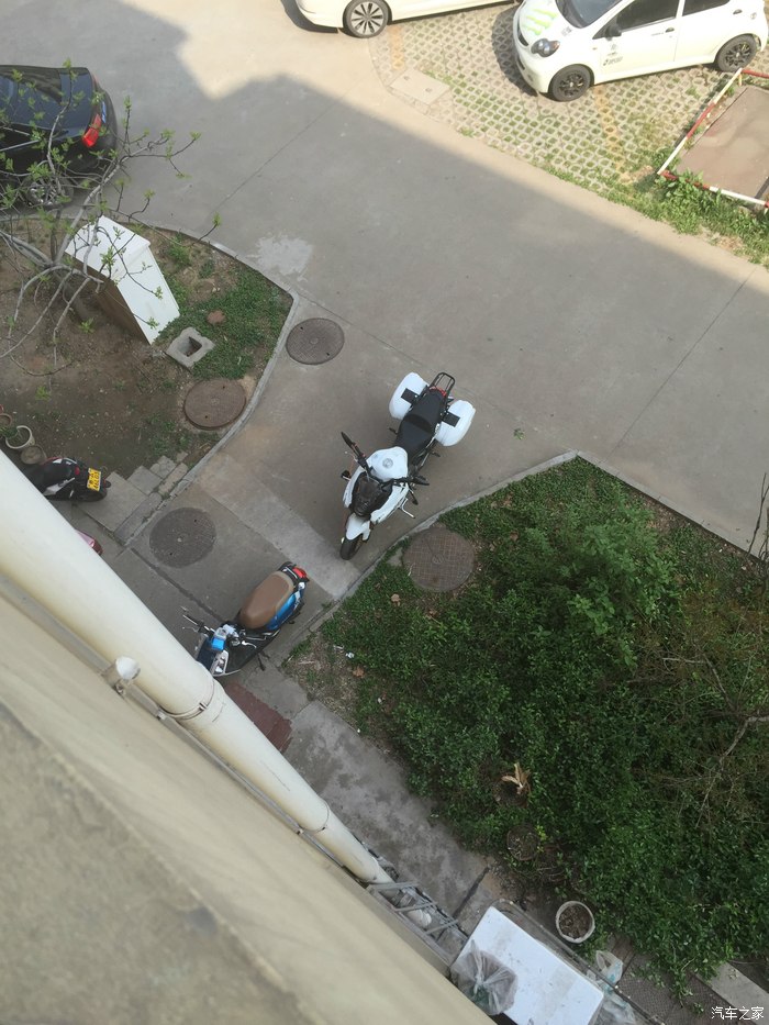 从楼上往下看.我的tini和我的黄巡.