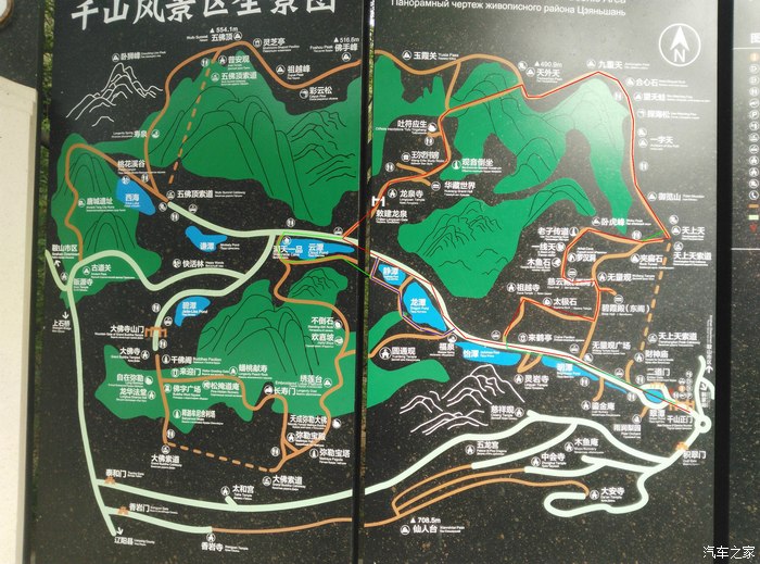 千山风景区 路线图图片