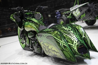 哈雷绿色魔鬼改装款_摩托车论坛_手机汽车之家