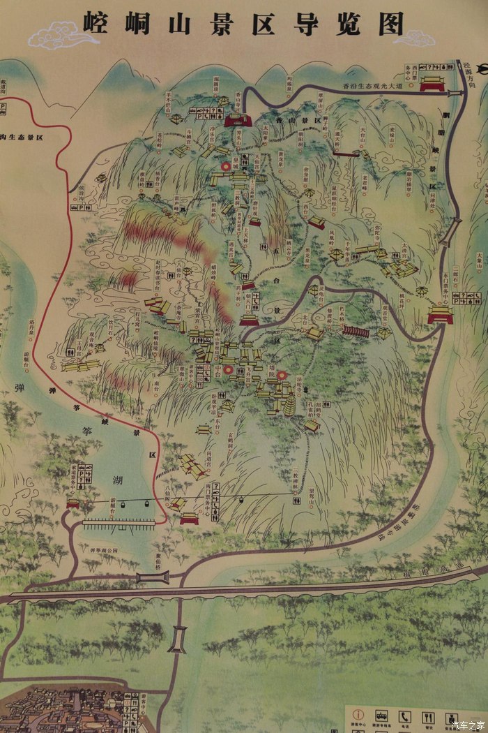 崆峒山景区地图图片