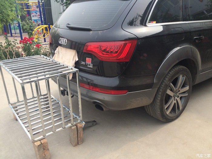 中规变美规13款q7安装原厂方口拖车杠