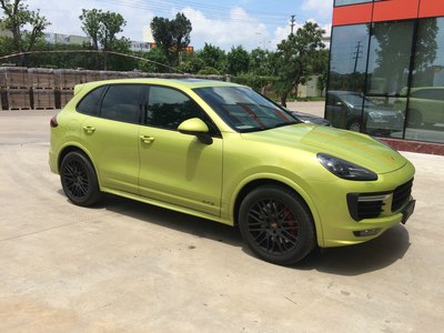 卡宴gts 橄榄绿 详细提车作业