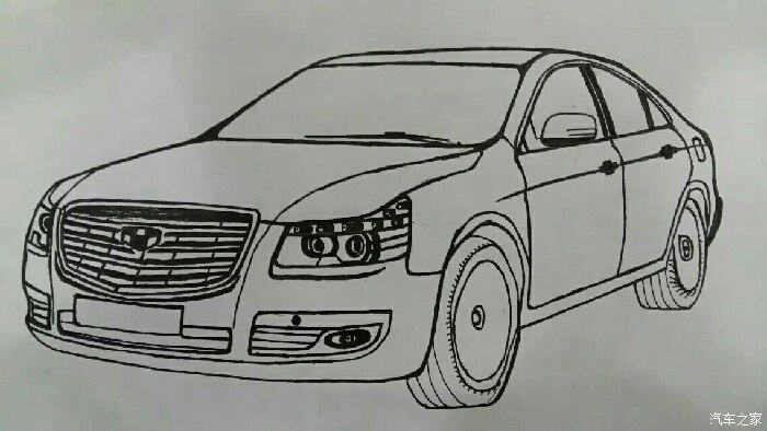 【图】手绘帝豪ec8,给个赞吧._吉利ec8论坛_汽车之家论坛