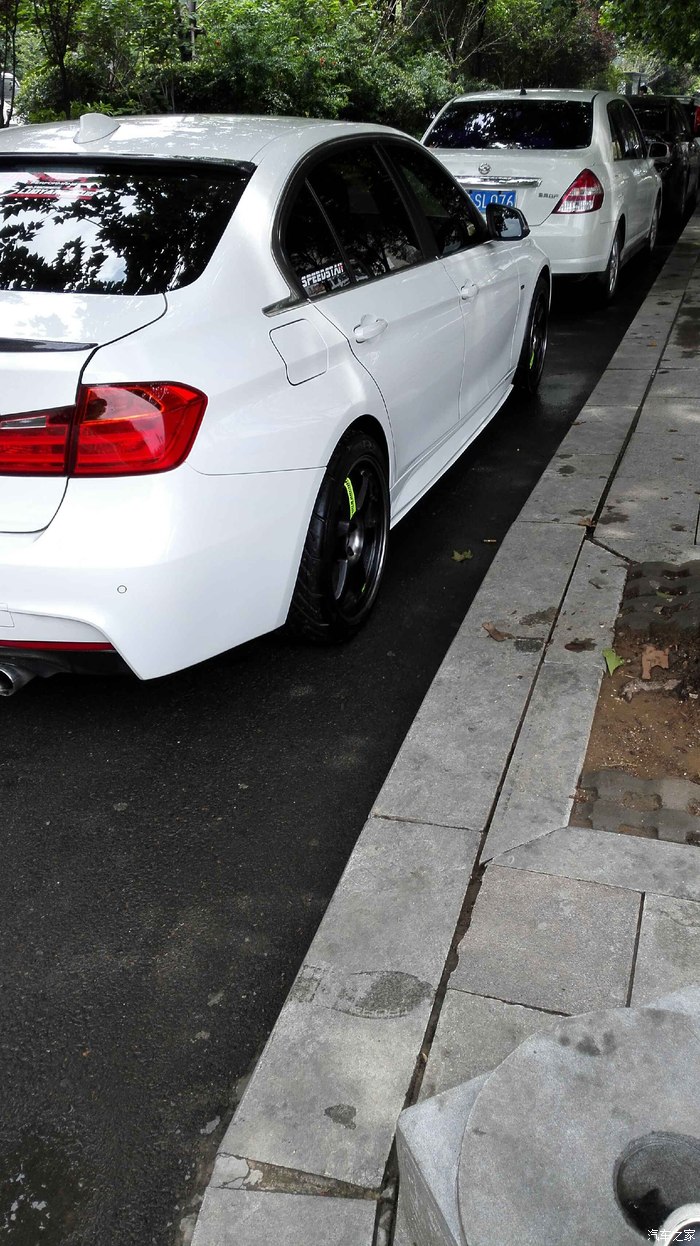 【图】18寸te37 sl黑色限量版上身,先看效果,回头再发作业_宝马3系