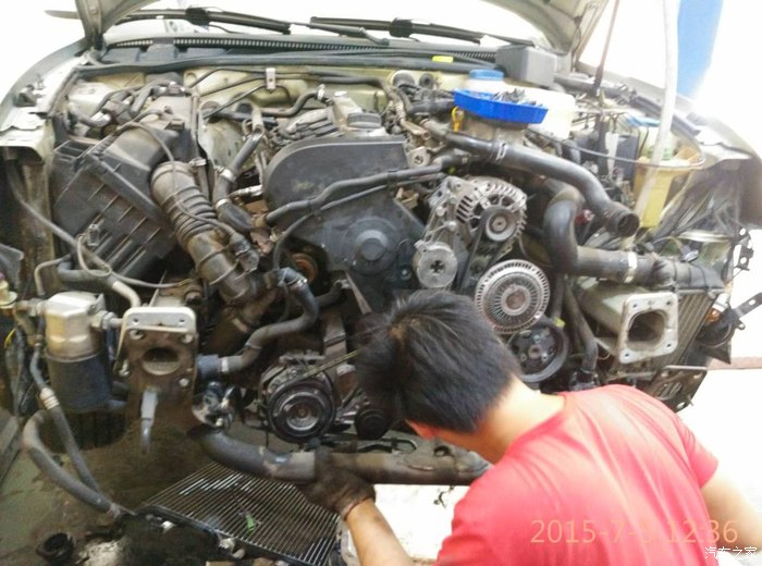 【图】04年老帕b5,换正时皮带,水箱作业!_帕萨特论坛_汽车之家论坛